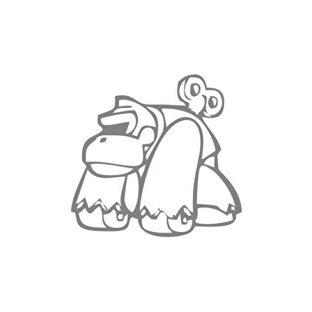 Goril Sticker 17x17 Cm Gri