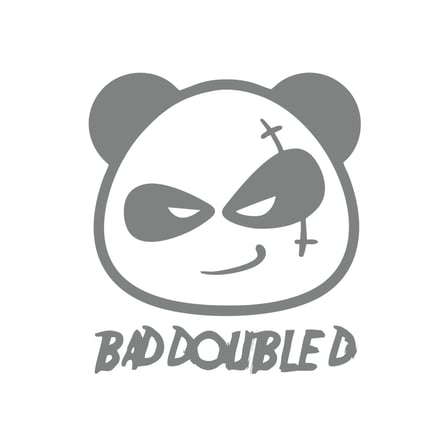 Kötü Panda Sticker 17x17 Cm Gri