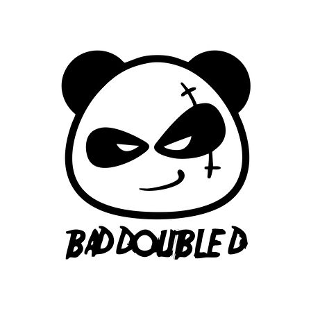 Kötü Panda Sticker 17x17 Cm Siyah