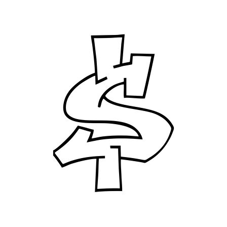 Dolar Sticker 17x17 Cm Siyah