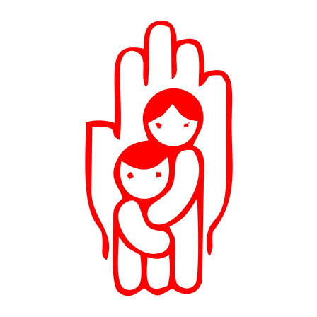 Çocukları Koru Sticker 17x17 Cm Kırmızı