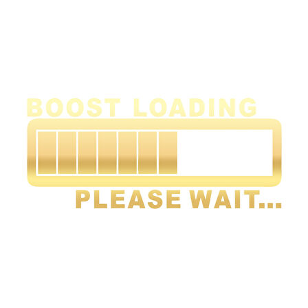 Boost Loading Araba Sticker 17x17 Cm Gold