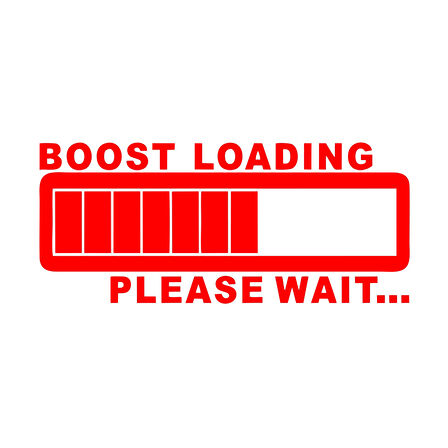 Boost Loading Araba Sticker 17x17 Cm Kırmızı
