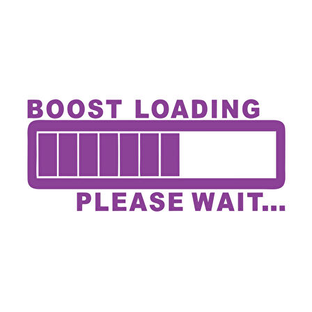 Boost Loading Araba Sticker 17x17 Cm Mor