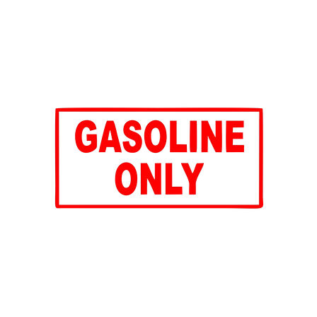 Gasoline Only Araba Sticker 17x17 Cm Kırmızı