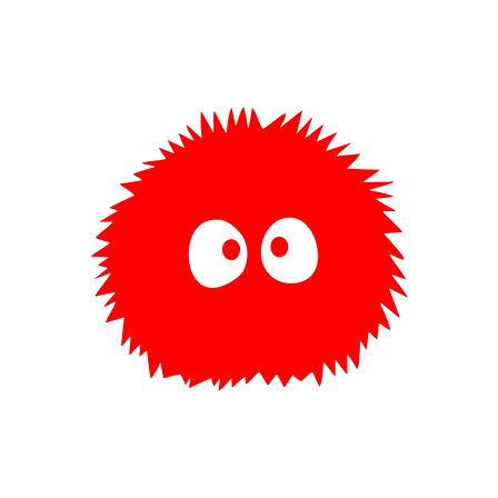 Sevimli Araba Sticker 17x17 Cm Kırmızı