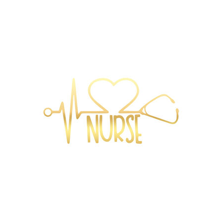 Nurse Araba Sticker 17x17 Cm Gold