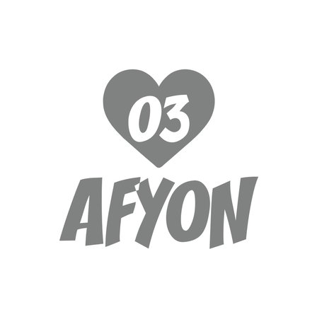 Kalpli 03 Afyon Araba Sticker 17x17 Cm Gri