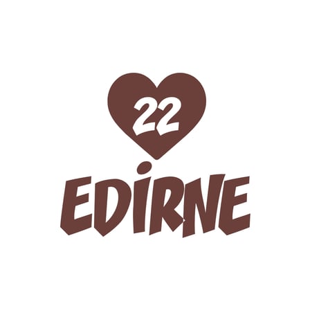 Kalpli 22 Edirne Araba Sticker 17x17 Cm Kahverengi