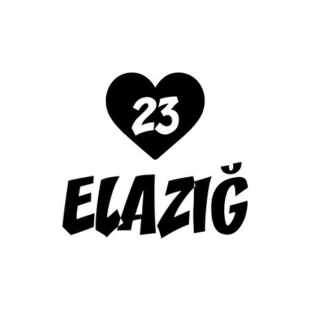 Kalpli 23 Elazığ Araba Sticker 17x17 Cm Siyah