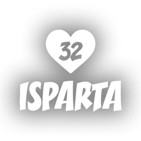 Kalpli 32 Isparta Araba Sticker 17x17 Cm Beyaz