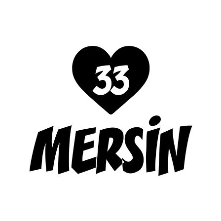 Kalpli 33 Mersin Araba Sticker 17x17 Cm Siyah