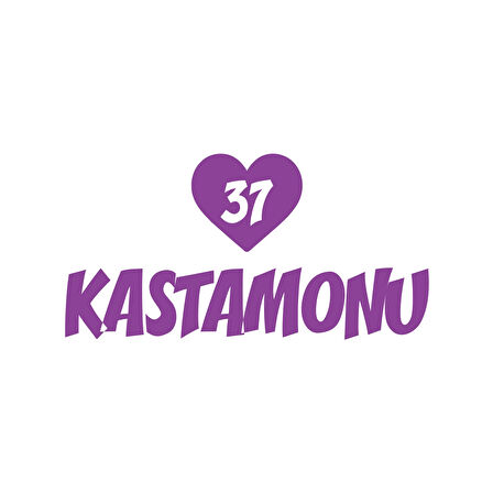 Kalpli 37 Kastamonu Araba Sticker 17x17 Cm Mor
