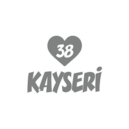 Kalpli 38 Kayseri Araba Sticker 17x17 Cm Gri