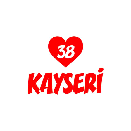 Kalpli 38 Kayseri Araba Sticker 17x17 Cm Kırmızı
