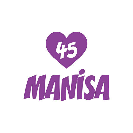 Kalpli 45 Manisa Araba Sticker 17x17 Cm Mor