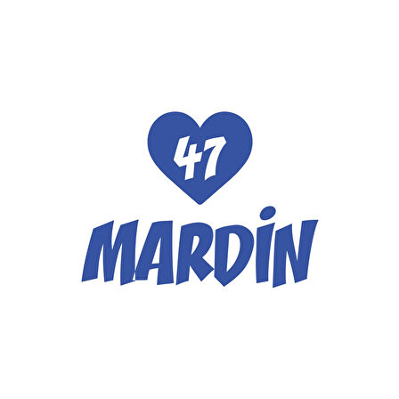 Kalpli 47 Mardin Araba Sticker 17x17 Cm Mavi