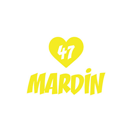 Kalpli 47 Mardin Araba Sticker 17x17 Cm Sarı