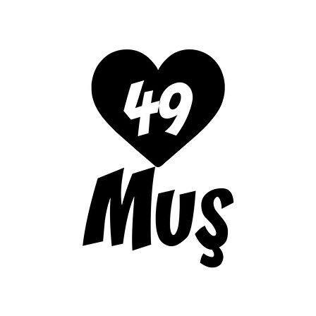 Kalpli 49 Muş Araba Sticker 17x17 Cm Siyah