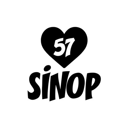 Kalpli 57 Sinop Araba Sticker 17x17 Cm Siyah