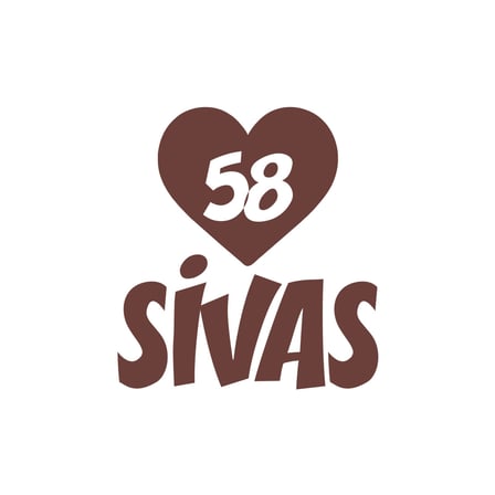 Kalpli 58 Sivas Araba Sticker 17x17 Cm Kahverengi