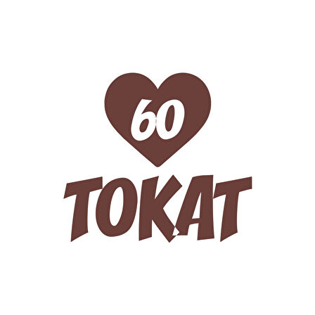 Kalpli 60 Tokat Araba Sticker 17x17 Cm Kahverengi