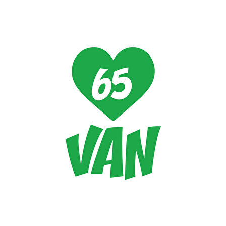 Kalpli 65 Van Araba Sticker 17x17 Cm Yeşil