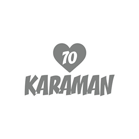 Kalpli 70 Karaman Araba Sticker 17x17 Cm Gri