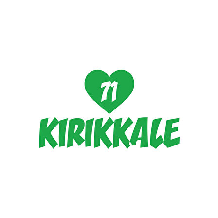 Kalpli 71 Kırıkkale Araba Sticker 17x17 Cm Yeşil