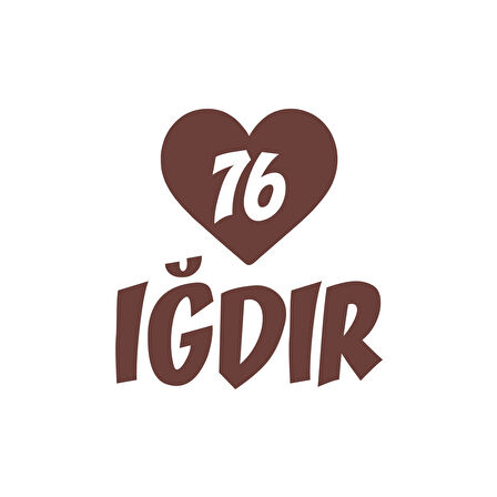 Kalpli 76 Iğdır Araba Sticker 17x17 Cm Kahverengi