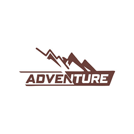 Adventure 4x4 Araba Sticker 17x17 Cm Kahverengi
