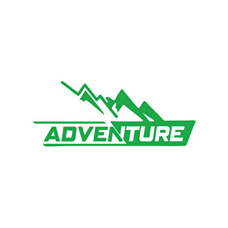 Adventure 4x4 Araba Sticker 17x17 Cm Yeşil