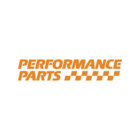 Performance Parts Araba Sticker 17x17 Cm Turuncu