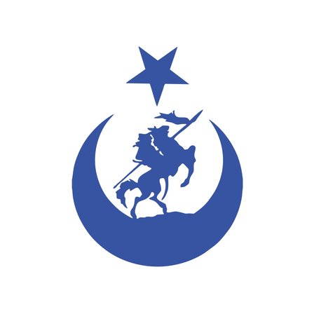 Akıncı ve Ay Yıldız Türk Bayrağı Araba Sticker 17x17 Cm Mavi