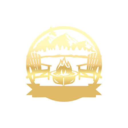 Kamp Araba Stickeri 17x17 Cm Gold