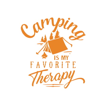 Camp Is My Favorite Therapy Araba Sticker 17x17 Cm Turuncu