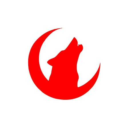 Hilal ve Bozkurt Araba Sticker 17x17 Cm Kırmızı