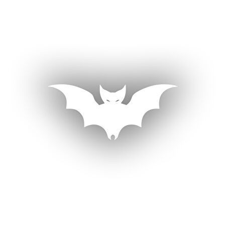 Kızgın Yarasa Araba Sticker 17x17 Cm Beyaz