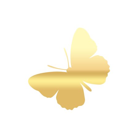Kelebek Araba Sticker 17x17 Cm Gold
