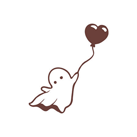 Hayalet Sitcker 17x17 Cm Kahverengi