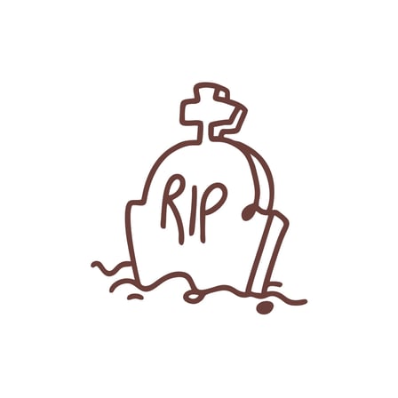 Rip Mezar Taşı Araba Sticker 17x17 Cm Kahverengi
