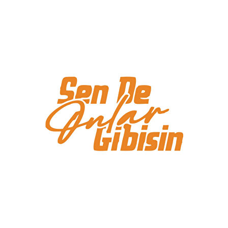 Sen de Onlar Gibisin Araba Sticker 17x17 Cm Turuncu