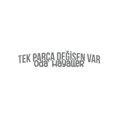 Tek Parça Değişen Var Oda Hayaller Araba Sticker 17x17 Cm Gri