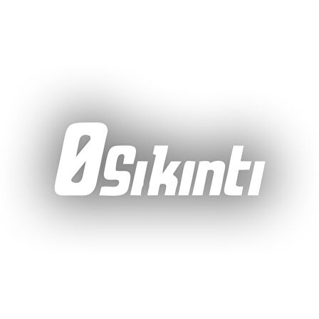 0 Sıkıntı Araba Sticker 17x17 Cm Beyaz