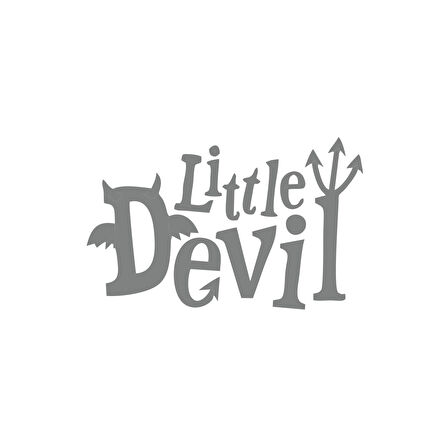 Little Devil Araba Sticker 17x17 Cm Gri