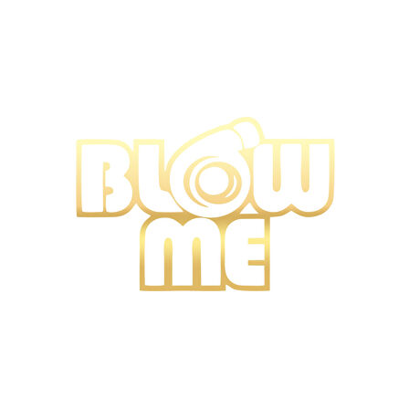 Blow Me Araba Sticker 17x17 Cm Gold