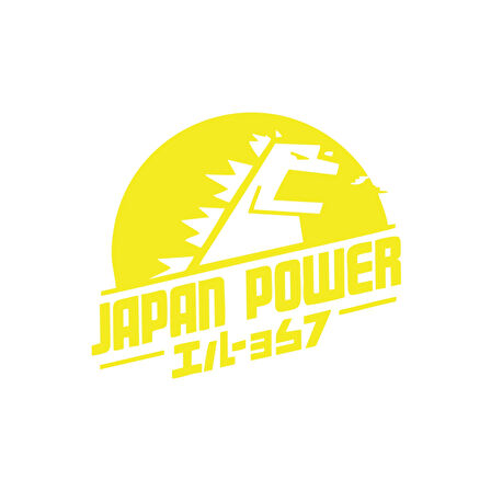 Japan Power Araba Sticker 17x17 Cm Sarı