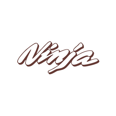 Ninja Araba Sticker 17x17 Cm Kahverengi