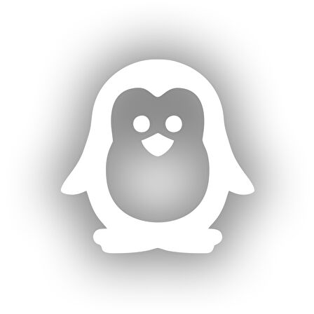 Sevimli Penguen Araba Sticker 17x17 Cm Beyaz