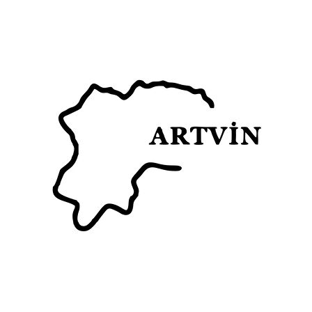Artvin Harita Araba Sticker 17x17 Cm Siyah